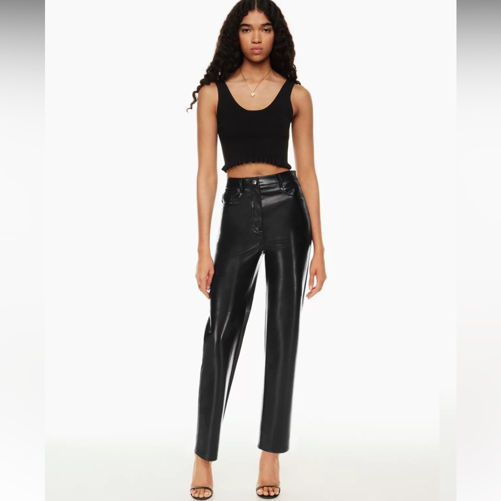 The Melina Super High-Rise Pant Super high-waisted, Vegan Leather pants NWT